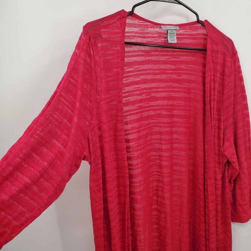Catherines Shadow Stripe Open Drape Cardigan Wome… - image 3